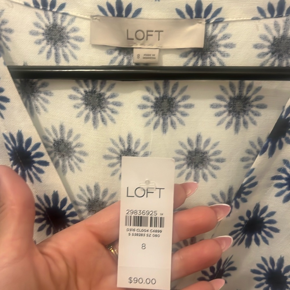 Loft brand new with tags linen blend romper